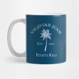 Viejo Old San Juan Puerto Rico Vintage Palm Mug